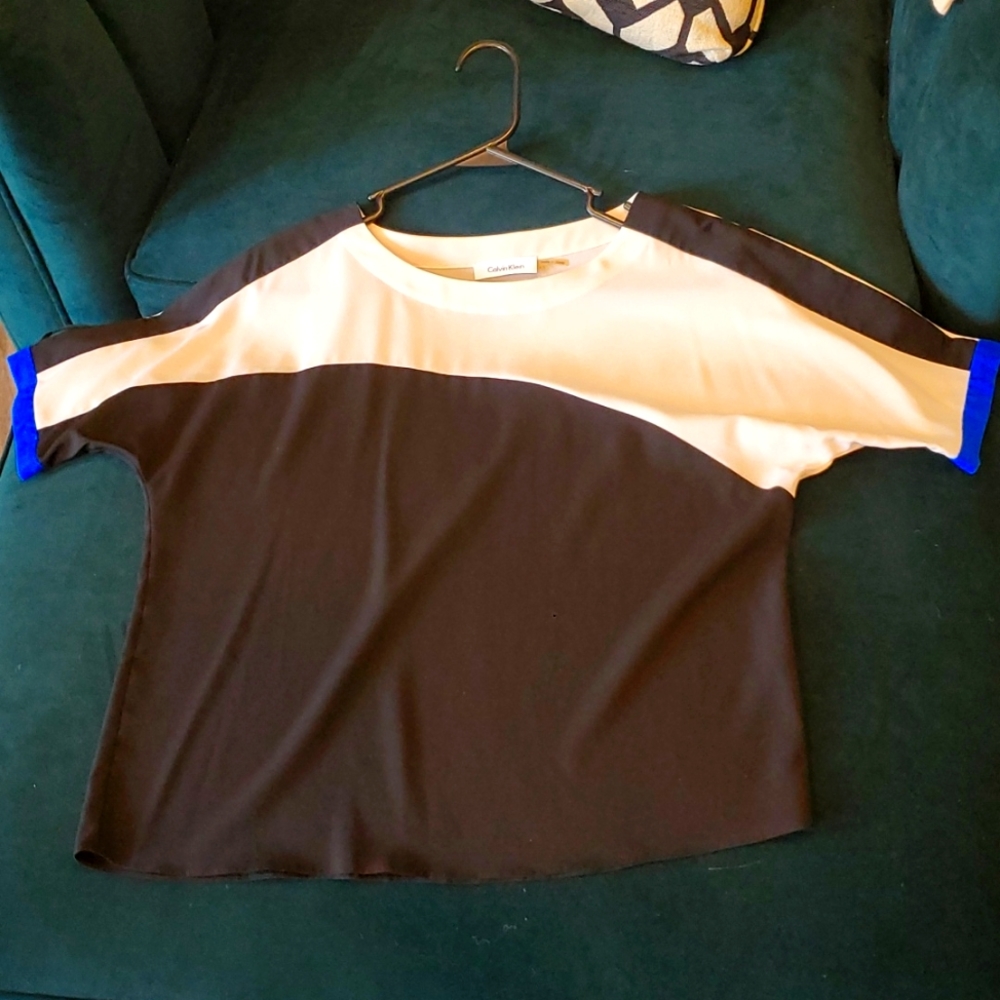 Calvin Klein color block blouse